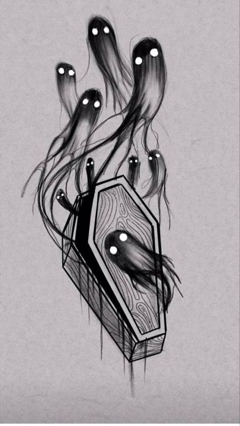 Creepy Space Tattoo, Dark Halloween Tattoos, Dark Ghost Tattoo, Creepy Filler Tattoo, Ghost Sketch Dark, Witchery Tattoo, Ghost Tattoos Scary, Scary Ghost Tattoo, Creepy Ghost Drawing