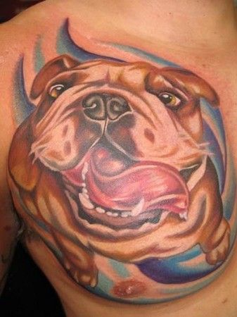 The 10 Coolest English Bulldog Tattoo Designs In The World English Bulldog Tattoo, 40 Tattoo, Animal Tattoos For Men, Bulldog Training, Pet Information, Bulldog Tattoo, Queens Nyc, Bulldog Art, English Bulldog Puppies