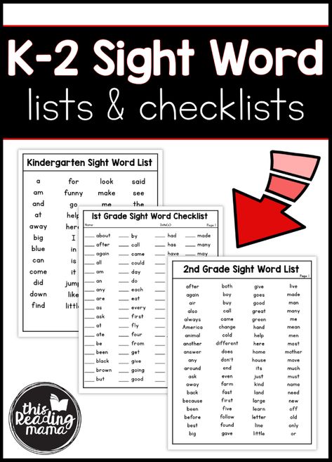 Grab these K-2 sight word lists and checklists to help you assess the sight words your K-2 learners need. {3rd-5th grade sight word lists are coming later this week!} A few years ago, I shared some printable sight word lists. This week, I’m updating and expanding those lists for K-5 learners. *This post contains affiliate … Word Games For 1st Grade, Homeschool Sight Words, Help 1st Grader With Reading, Sight Word Assessment Free, First Grade High Frequency Word List, 1st Grade Assessment Free Printable, Helping 1st Grader To Read, First Grade Assessment Free Printable, 1st Grade Sight Words Printables Free