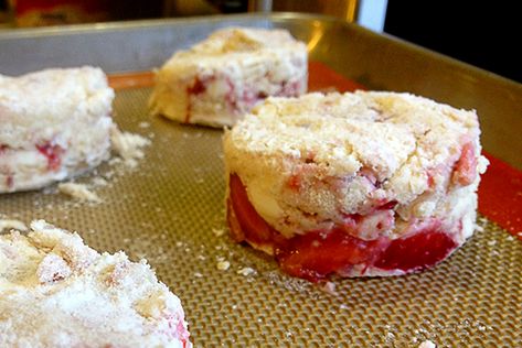 Homemade Strawberry Biscuits Recipe | My Imperfect Kitchen Strawberry Biscuits Recipe, Strawberry Biscuits, Strawberry Sweets, Shortcake Biscuits, Fresh Strawberry Recipes, Simple Baking, Strawberry Butter, Flaky Biscuits, Biscuit Recipes