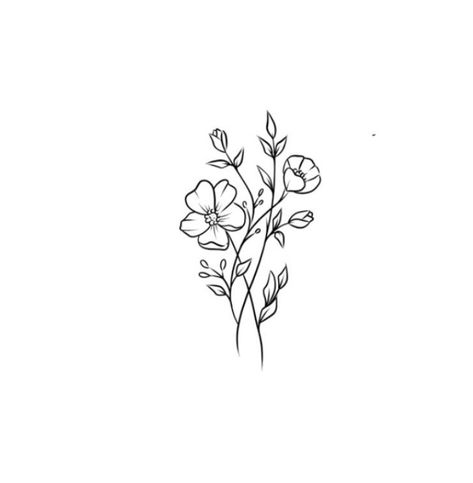 Wildflower Temporary Tattoo 1 Size: The size of this wildflower temporary tattoo is approximately 2 inches long Directions: 1. Peel away the clear plastic layer 2. Apply the tattoo image side to your skin and cover with wet cloth for 20 seconds. 3. Carefully peel back paper off of skin 4. To remove tattoo wash with soap and water Small Color Floral Tattoo, Wildflower Tattoo With Words, Wildflowers Tattoo Design, Flower Tattoos Easy, Small Wildflower Tattoo Simple, Simple Drawings Flowers, Simple Flowers Tattoo, Simple Wildflower Tattoo, Small Flower Tattoo Designs