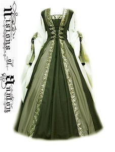 Dresses Medieval, Celtic Costume, Celtic Dress, Celtic Clothing, Irish Clothing, Costume Green, Medieval Gown, Patterns Dress, Fest Outfits