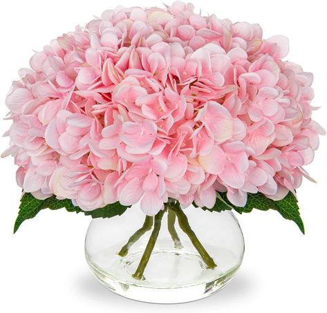 Amazon.com: Hydrangea Artificial Flowers with Vase Fall Decor Orange Silk Fake Flowers Arrangements in Glass Vase with Faux Water Autumn Festival Floral Bulk Bouquet for Wedding Party Centerpiece Home Decorations : Home & Kitchen Faux Flowers Arrangements, Fake Flowers Arrangements, Flowers With Vase, Shelf Decorations, Fake Hydrangeas, Hydrangea Arrangements, Table Centerpiece Decorations, Hydrangea Colors, Faux Flower Arrangements