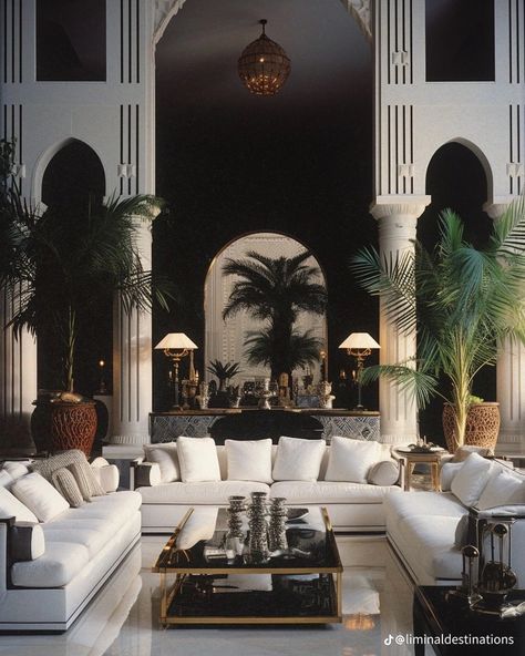 Scarface House Aesthetic, 80s Aesthetic Interior Design, 80s Luxury Aesthetic, 80s Luxury Interior, 80s Interior Design, 80s House, Monochromatic Aesthetic, 80s Home, Rich Decor