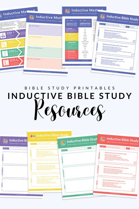 Have you heard of the inductive Bible study method? It's a great way to study the Bible in context and therefore apply it to your life more accurately. It can feel overwhelming when first starting out, so we've got a selection of resources to help you get going. Check out the shop for the various guides, worksheets, and tools to help you start this powerful way of studying Scripture. #InductiveBibleStudy #BibleWorksheet #InductiveMethod Power Bible Study Method, Jen Wilkin Bible Study Method, Speck Bible Study Method, James Method Verse Mapping Template Free, Hear Bible Study Method Printable, Bible Preaching, Studying Scripture, Bible Summary, Bible Study Method