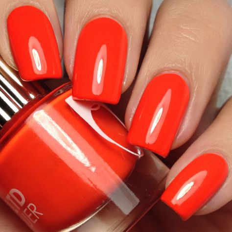 Gel French Tips, Wedding Nail Polish, Fluorescent Nails, Neon Nail Art, Nails Classic, Nail Polish Nails, Neon Nail Polish, Orange Nail Polish, Orange Nail