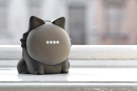 This feline-shaped case turns the Google Nest Mini into a cat that actually responds to commands | Yanko Design Google Mini, 3d Tipografi, Nike Watch, Broken Foot, Google Nest, Like A Cat, Smart Device, Google Home Mini, Yanko Design