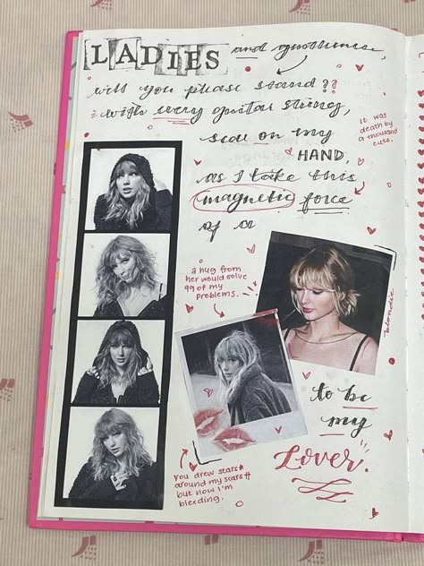 Lover Journal Taylor, Taycore Aesthetic, Coquette Art Aesthetic, Taylor Swift Journal Ideas, Diario Aesthetic, Journal Pages Aesthetic, Journal Inspo Aesthetic, Journal Ideas Aesthetic, Lover Journal