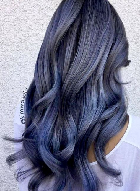 I Feel Pretty, Hair Envy, Steel Blue, Fashion Colours, Blue Hair, Dyed Hair, New Hair, Color Me, Hair And Nails