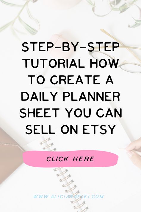 Learn how you can use the free online design site Canva to create printable items that are perfect for selling on Etsy. This tutorial will show you step by step, everything from designing and sizing a template, adding text and images, exporting it as PDF, and making sure your listing is ready to upload to Etsy. Check it out today! Daily Planner Sheets, Daily Printable, Printable Daily Planner, Canva Tips, Legit Work From Home, Selling Tips, Planner Sheets, Selling Prints, Daily Planner Printable