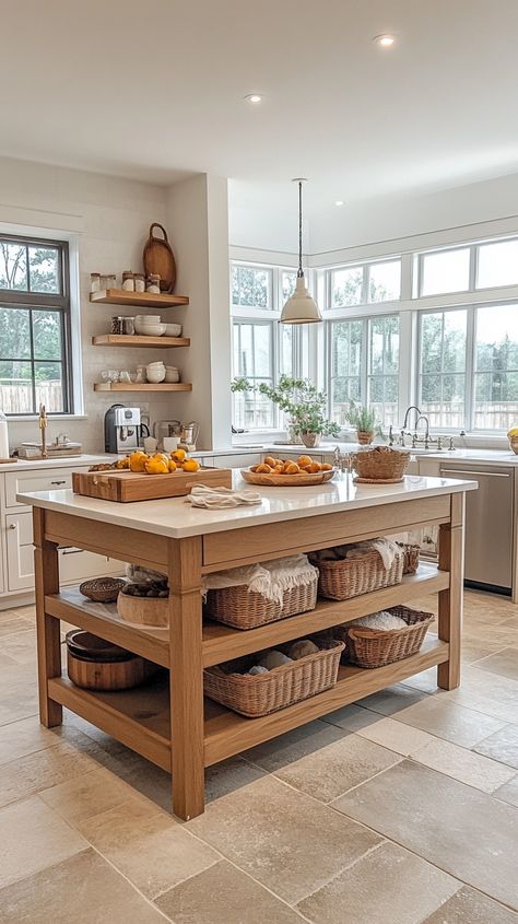 Kitchen island with hob