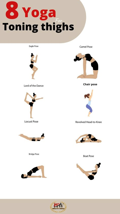 Yoga Tone Workout, Yoga Inner Thigh, Strong Legs Yoga, Yoga Toning Workout, Leg Yoga Poses, Yoga For Body Toning, Yoga Poses For Strength, Yoga For Legs Toning, Yoga For Toned Body Shape