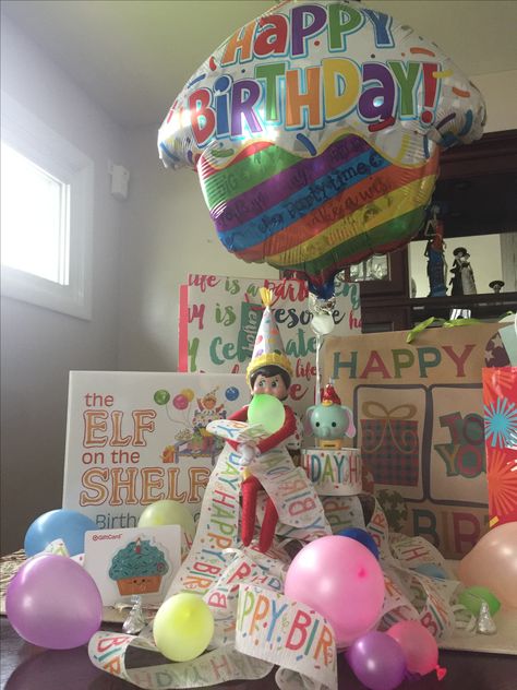 Elf Celebrates Birthday, Elf Happy Birthday, Elf On The Shelf Bday Ideas, Elf On The Shelf Ideas Birthday Kids, Elf On The Shelf Birthday Party Ideas, Elf On Shelf Birthday Visit, Elf On The Shelf Kids Birthday, Elf On The Shelf New Years Eve, Elf On Shelf Happy Birthday Ideas