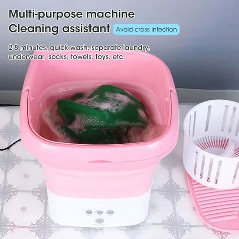 26.49US $ 50% OFF| act naw   Folding Washing Machine For Clothes With Dryer Bucket Washing For Socks Underwear Mini Washing Machine With Drying Centrifuge - Portable Washing Machine  #washingmachine  #FoldingWashingMachine Folding Washing Machine, Folding Socks, Laundry Solutions, Mini Washing Machine, Portable Washing Machine, Washing Machine And Dryer, Laundry Appliances, Small Laundry, Clothes Dryer