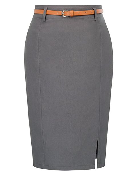 Pencil Skirt Fashion, Pencil Skirt Work, Skirt Diy, Pencil Skirt Casual, Bodycon Pencil Skirt, Business Skirt, Pencil Skirt Outfits, Skirt With Belt, Office Skirt