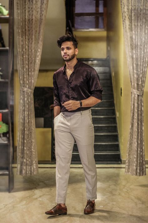 Pent Shirt Men Formal Combination, Boys Beard Style, Men Formal Outfit, Formals For Men, Mens Formal Outfits, Boss Energy, Outfit Traditional, Mens Party Wear, Guys Fashion Casual