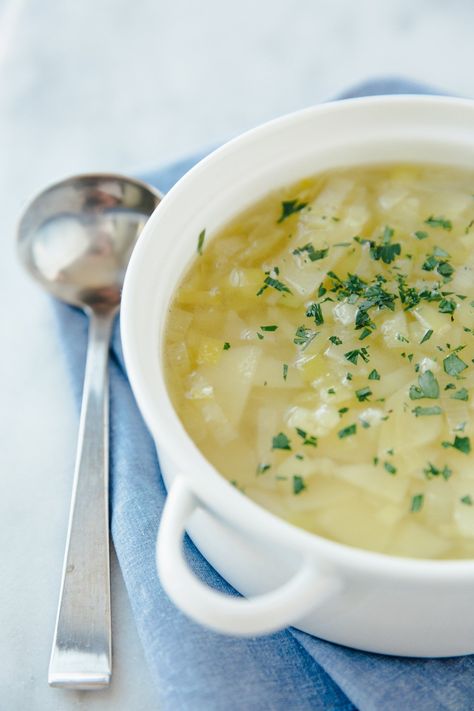 When I asked chef Jacques Pépin about his favorite childhood dishes, he fondly brought up this soup. He mentioned that it was simple, versatile, comforting, and satisfying — all qualities I agree that this delicious soup has. Brothy Soup, Jacques Pepin Recipes, Jacques Torres, Leek And Potato Soup, Leek And Potato, Jacques Pepin, Leek Recipes, Hearty Soup Recipes, Simple Dinners