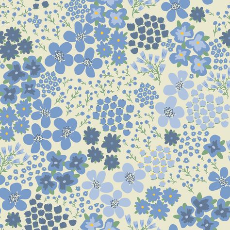 Our delightful ditsy floral wallpaper comes in three enchanting colorways—multicolor, pink and blue, and cream and blue—featuring an array of hand-drawn flowers for a whimsical touch. 20.5 inch vertical repeat of the design 20.5 inches wide and available in lengths of 3, 6, 9 or 12 feet Perfect for upgrading rooms, temporary spaces, bookshelves and more! Matte finish Made in USA Removable Wallpaper with a subtle canvas texture, designed for easy DIY application and removal. Best for installation Blue Floral, Blue Flower Pattern, Funky Patterns, Floral Bible Verse Wallpaper, Hydrangea Wallpaper, Girl Nursery Wallpaper, Block Print Wallpaper, Blue Floral Wallpaper, Funky Wallpaper