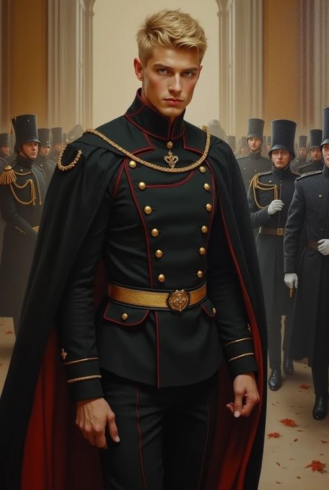 Trilogía Rey  El perfume del rey Las cadenas del rey  El corazón del rey   Karine Bernal Lobo Victorian Era Men, Tristan King, Red White Aesthetic, Victorian Mens Fashion, Magnus Lacrontte, Royal Uniform, The Red Knight, Men's Military Uniform, Amazons Women Warriors