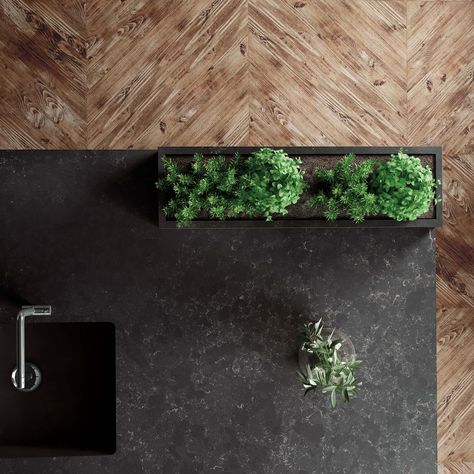 Matte Black Countertops, Silestone Quartz Countertops, Black Quartz Countertops, Black Kitchen Countertops, Nyc Loft, Black Countertops, Quartz Kitchen Countertops, Quartz Surfacing, Quartz Kitchen