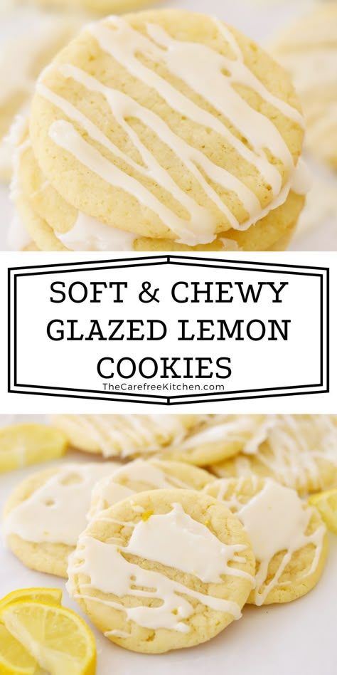 These light and fluffy Glazed Lemon Cookies are lemony, soft, and topped with a delicious lemon glaze. They’re made with fresh lemon juice and zest and have the perfect balance of sweet and sour.If you love lemons, it will be impossible to resist these buttery, sweet, and perfectly tart Glazed Lemon Cookies. The dough itself is made with a hefty dose of fresh lemon zest. But, as if that weren’t enough, we top it all off with a light, bright lemon glaze. Glazed Lemon Sugar Cookies, Chewy Lemon Sugar Cookies, Lemon Icing For Cookies, Lemon Doodle Cookies, Lemon Star Cookies, Lemon Cookie Glaze, Lemon Cookies Christmas, Glazed Lemon Cookies, Iced Lemon Cookies