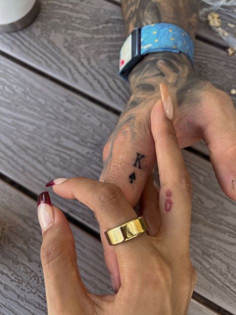 Boyfriend Girlfriend Tattoos, Infinity Tattoos For Couples, Infinite Tattoo, Unique Infinity Tattoo, Infinity Couple Tattoos, Tattoos For Couples, Couple Matching Tattoo, Couple Tattoos Unique, Queen Tattoo