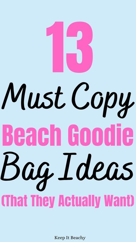 Beach Goodie Bags, Vacation Gift Basket, Beach Bag Gift Basket, Girls Trip Gifts Bags, Beach Gift Basket, Goody Bag Ideas, Beach Gift Ideas, Goodie Bag Ideas, Beach Theme Gifts