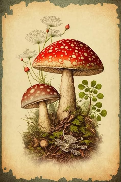 Amazon.com: Diamond Painting Kits Vintage Mushroom World, Diamond Painting Cross Stitch 5D Round Diamond Crystal Gems Paste Art, Beginners Room Decor Living Room Decor Or Gift for Friends-12X16Inch Vintage Mushroom Art, Botanical Printables, Mushroom Pictures, Mushroom Wallpaper, Mushroom Drawing, Illustration Botanique, Vintage Newspaper, Vintage Mushroom, Mushroom Decor