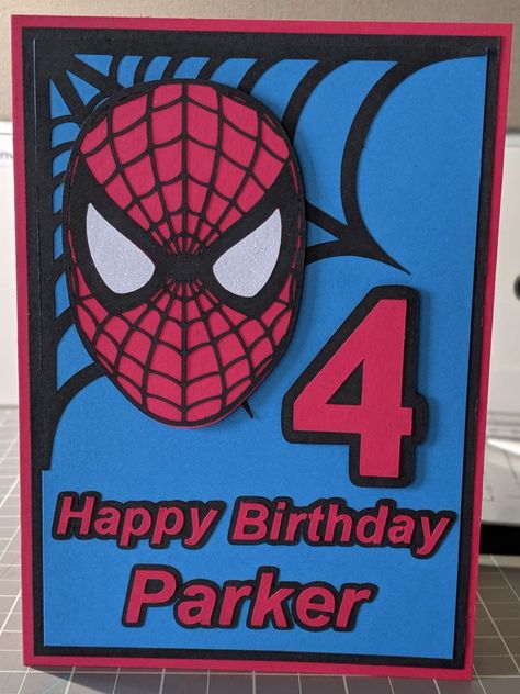 Spider man Birthday Card Spider Man Cards Handmade, Spiderman Cards Diy, Spiderman Cards Handmade, Spiderman Birthday Card Ideas, Spiderman Birthday Cards Diy, Spiderman Birthday Cards Handmade, Spider Man Birthday Cards Diy, Spiderman Card Birthday, Spiderman Birthday Card Diy