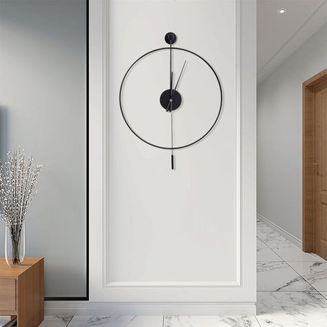 Wall Clock Simple, Black Clock, Quiet Space, Pendulum Wall Clock, Black Clocks, Unique Clocks, Tabletop Clocks, Large Wall Clock, Large Clock