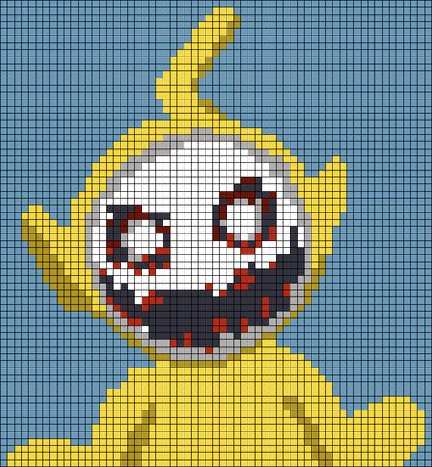 Pixel Art Creepy, Scary Pixel Art, Creepy Pixel Art, Spooky Pixel Art, Scary Drawings, Tv Character, Graph Crochet, Zen Doodle Art, Hama Beads Design