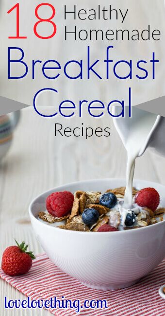 Missing your cereal fix? Here are 18 healthy homemade breakfast cereal recipes to try! Healthy Homemade Breakfast, Cereal Recipes Homemade, Breakfast Cereal Recipes, Cereal Breakfast, Healthy Cereal Breakfast, Homemade Cereal, Fruit Cereal, Diy Breakfast, Healthy Cereal