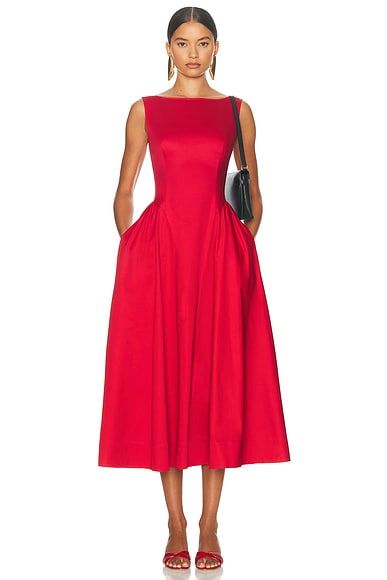 Chic Evening Dress, Mini Dress Casual, Red Midi Dress, White Midi Dress, Shop Maxi Dresses, Poplin Fabric, Chic Dress, Black Midi Dress, Stretch Cotton