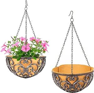 Bbq Garden, Planter Liners, Balkon Decor, Vertical Wall Planters, Metal Hanging Planters, Plant Pot Holders, Hanging Flower Baskets, Flower Pots Outdoor, Basket Planters