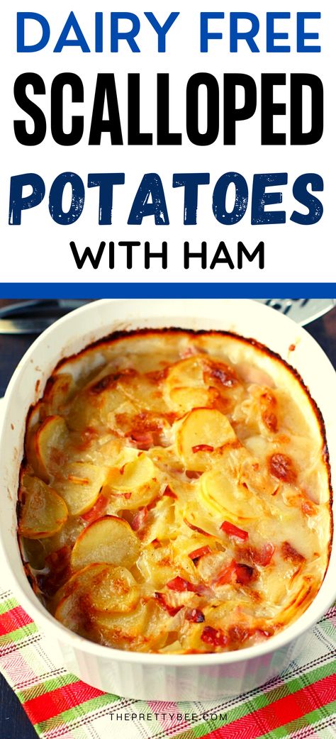 Gluten Free Potatoes Recipes, Gluten And Dairy Free Beef Recipes, Ham Casserole Recipes Dairy Free, Dairy Free Ham Recipes, Ham Gluten Free Recipes, Gf Scalloped Potatoes, Gluten Free Scalloped Potatoes Easy, Gluten Free Scalloped Potatoes And Ham, Scalloped Potatoes Dairy Free