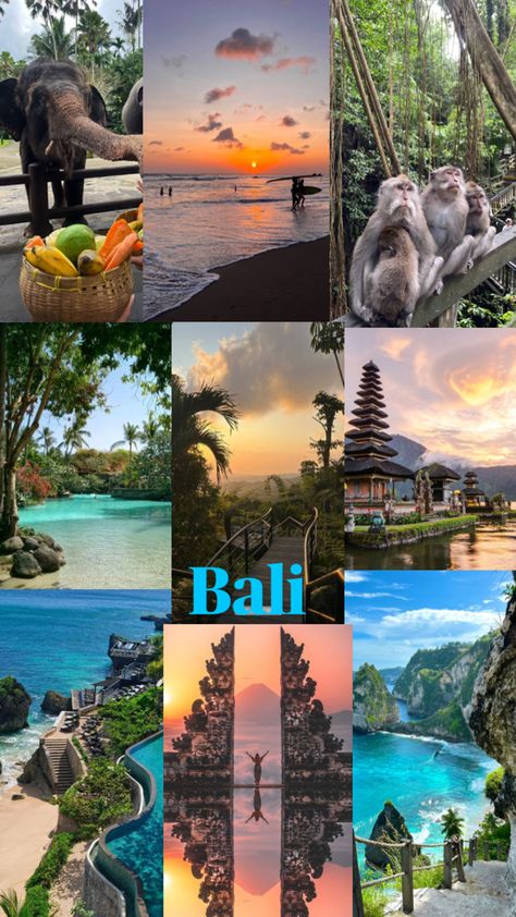 Bali Vision Board Pictures, Travel Aesthetic Bali, Bali Trip Aesthetic, Bali Vision Board, Bali Travel Aesthetic, Tropical Vacation Places, Bali Destinations, Exotic Places To Travel, Bali Holiday