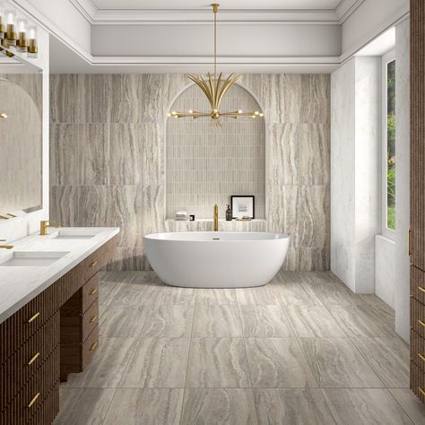 Calligo - Nimbus Daltile Bathroom, Fluted Wall Tile, Modern Backdrop, Fluted Wall, Natural Essence, Latest Interior Design Trends, Room Visualizer, Tile Accessories, Matte Ceramic