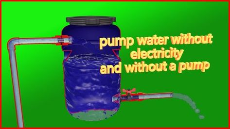 Diy Water Pump No Electricity, Water Pump Diy, Diy Water Pump, Solar Heater Diy, Diy Plane, Home Generator, Windmill Diy, Rain Barrel System, Plane Toys