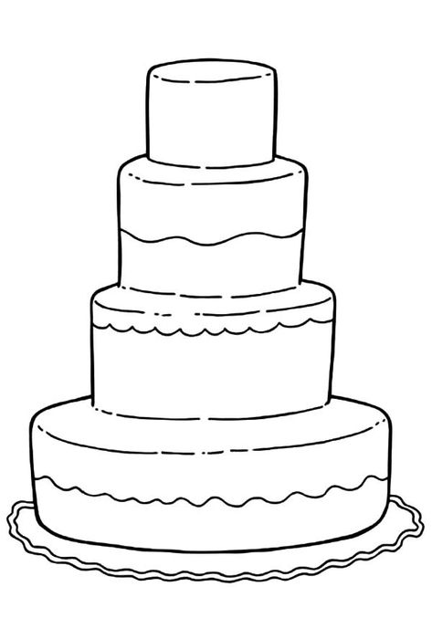 Wedding Cake Coloring Pages Cake Coloring Pages, Cake Coloring, Kids Table Wedding, Wedding Reception Activities, Wedding Coloring Pages, Kids Bridal, Kids Wedding Activities, Wedding Activities, Kids Activity Books