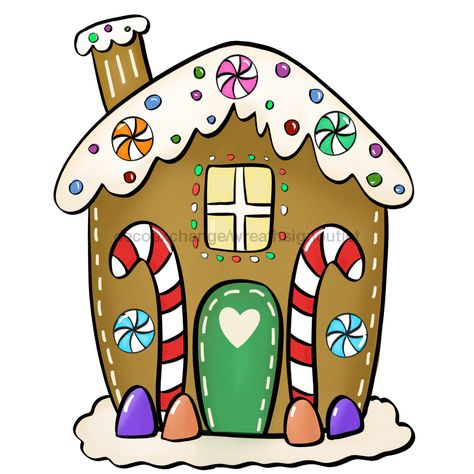 Christmas Sign, Gingerbread House, wood sign, DECOE-W-035 - DecoExchange® Gingerbread House Wreath, Gingerbread House Door, House Wreath, Christmas Window Painting, Grinch Christmas Party, Gingerbread House Designs, Wood Wreath, House Wood, House Door