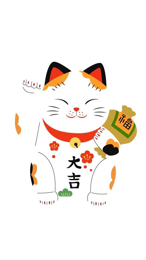 Japanese Lucky Cat Wallpaper, Maneki Neko Wallpaper, Cny Wallpaper, Deery Lou, Hong Pao, Asian Cat, Cat Phone Wallpaper, Japanese Wallpaper Iphone, Android Wallpaper Dark