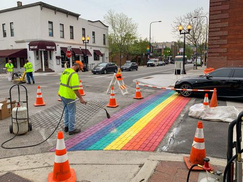 Boystown Chicago, Chicago Pride Parade, Chicago Pride, Neighborhood Association, Rainbow City, Bronze Plaque, Halloween Parade, Pride Parade, Pink And White Stripes