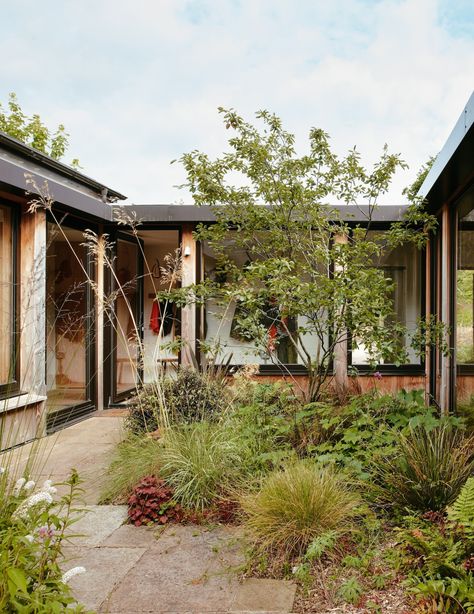 The Ultimate Contemporary Country House: Pinch Design in Devon Timber Ceiling, Countertop Design, Australian Architecture, Castle In The Sky, Hall Design, Native Garden, Courtyard House, Design Within Reach, Hotels Design