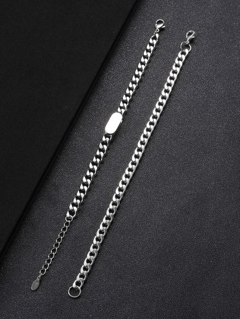 Fancy Jewellery, Boy Accessories, Jewelry Lookbook, Chains For Men, Steel Bracelet, Stainless Steel Bracelet, Diamond Necklace, Lookbook, Stainless Steel