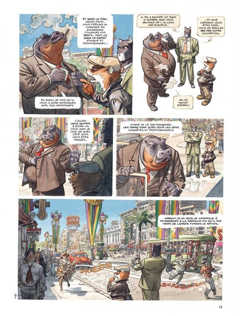 BLACKSAD GALLERY: Blacksad Tome:4 L'Enfer, le silence Preview 10 Animals, Anthropomorphic Animals, Comic Frame, Animal Caricature, Comic Book Layout, Visual Narrative, Western Comics, Graphic Novel Art, Critical Role Fan Art