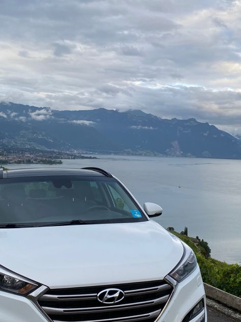 Hyundai, 4x4, car, mountains, Hyundai tucson, white car, alps, mountain trip, car trip White Hyundai, Tucson Car, 4x4 Car, Mountain Trip, Car Trip, Mountain Travel, White Car, Hyundai Tucson, Car Travel