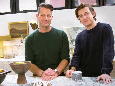 Step inside Nate Berkus and Jeremiah Brent's incredible New York City apartment. The designer-duo shows HGTV their holiday decorations and opens up about all their Christmas traditions. Nate And Jeremiah Home, Nate Berkus And Jeremiah Brent, Stylish Toy Storage, Fairytale Bedroom, Nate And Jeremiah, Nyc Townhouse, Jeremiah Brent, Marble Fireplace Surround, History Wall