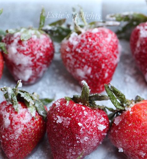 “Sugar Coated Strawberries” #essiesdelights#ctbaker#strawberry#strawberries#fruit#desserts#foodporn#foodpics#baking#sweets#foodphotography Sugar Coated Strawberries, Strawberries And Sugar, Sugared Strawberries, Sugar Tattoo, Coated Strawberries, Strawberry Sugar, Dessert Treats, Strawberry Fruit, Baking Sweets