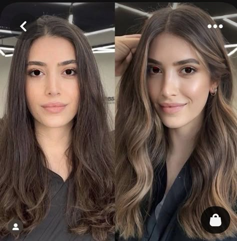 Californian Hair Highlights, Hair Color Transformation Dark To Light, Olive Skin Hair Color Ideas, Olive Skin Tone Hair Color, Jessica Alba Hair, Hair Contouring, Brown Hair Looks, Brown Hair Inspo, Hair Tint