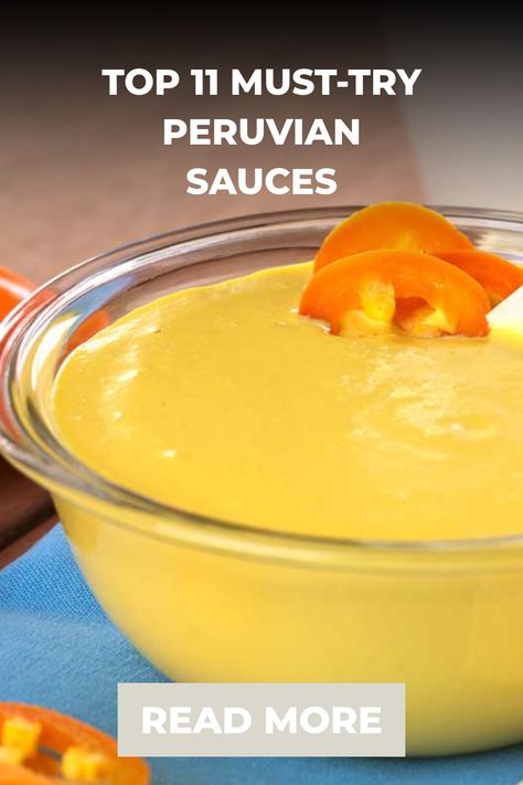 Discover the best Peruvian sauces. From Ají Amarillo to Huacatay, explore recipes and perfect pairings for each Peruvian sauce! Peruvian Aji Amarillo Sauce, Peruvian Yellow Sauce Recipe, Easy Peruvian Recipes, Peruvian Salsa, Peruvian Sauce, Aji Amarillo Sauce, Fried Yuca, Peruvian Food Recipes, Peruvian Chicken